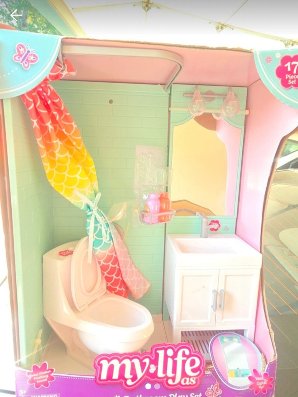 Kids' Bathroom Playset - Pink, Teal & Multicolor